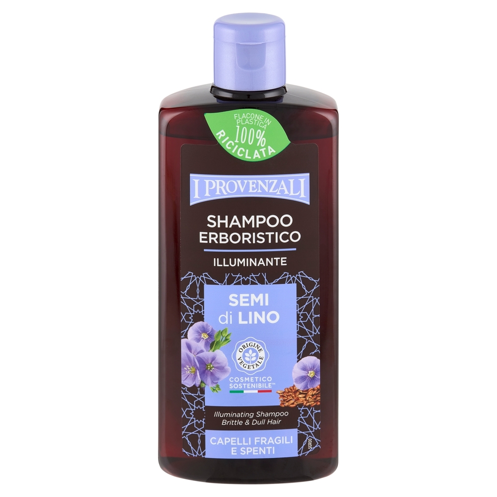 I Provenzali Shampoo Erboristico Illuminante Semi di Lino Capelli Fragili e Spenti 250 ml
